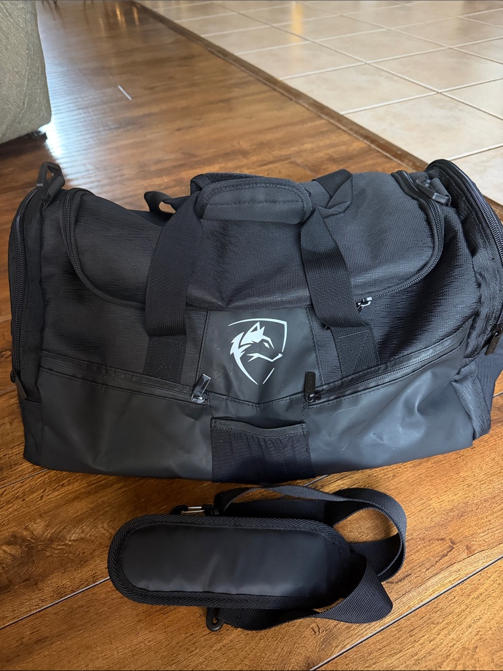 Alphalete Black Gym Duffel Bag